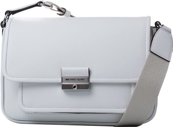 Белая кожаная сумка на плечо Michael Kors Bradshaw