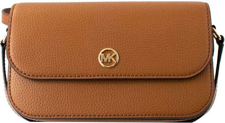Коричневая кожаная сумка через плечо Michael Kors