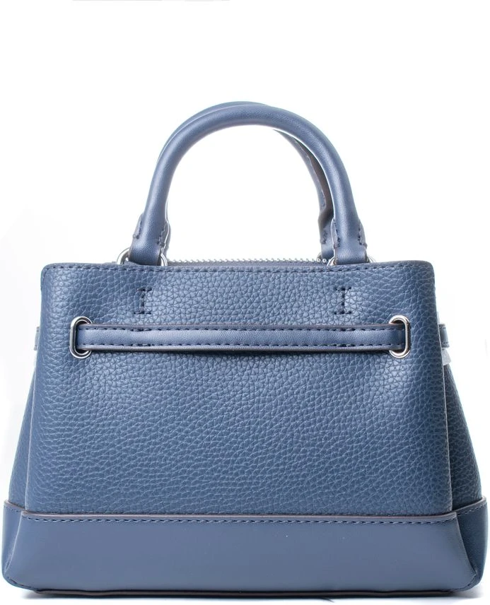Синяя меховая сумка Michael Kors