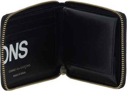 Кошелек Comme Des Garcons из черной телячьей кожи Bos Taurus