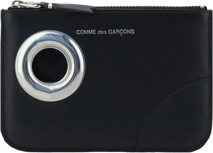 Кошелёк Comme Des Garcons из чёрной телячьей кожи Bos Taurus