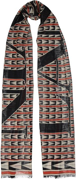 Черный шарф Lanvin из шерсти
