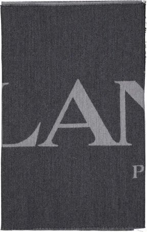 Серый шелковый шарф Lanvin