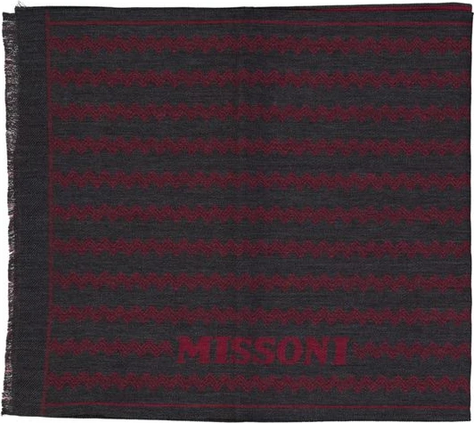 Серый шерстяной шарф Missoni