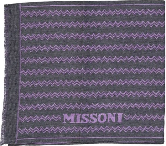 Серая шерстяная шаль Missoni