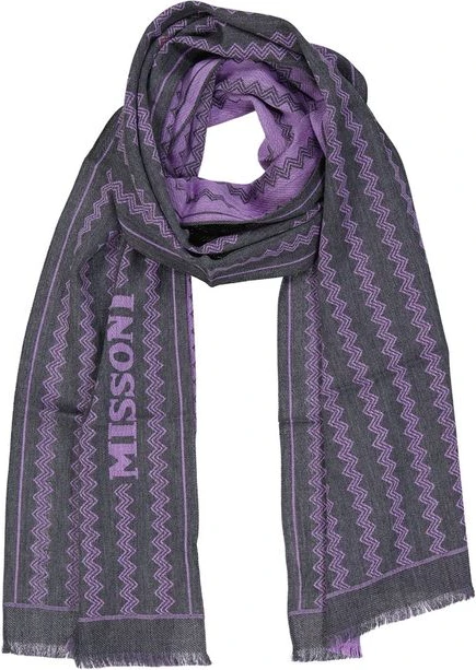 Серая шерстяная шаль Missoni