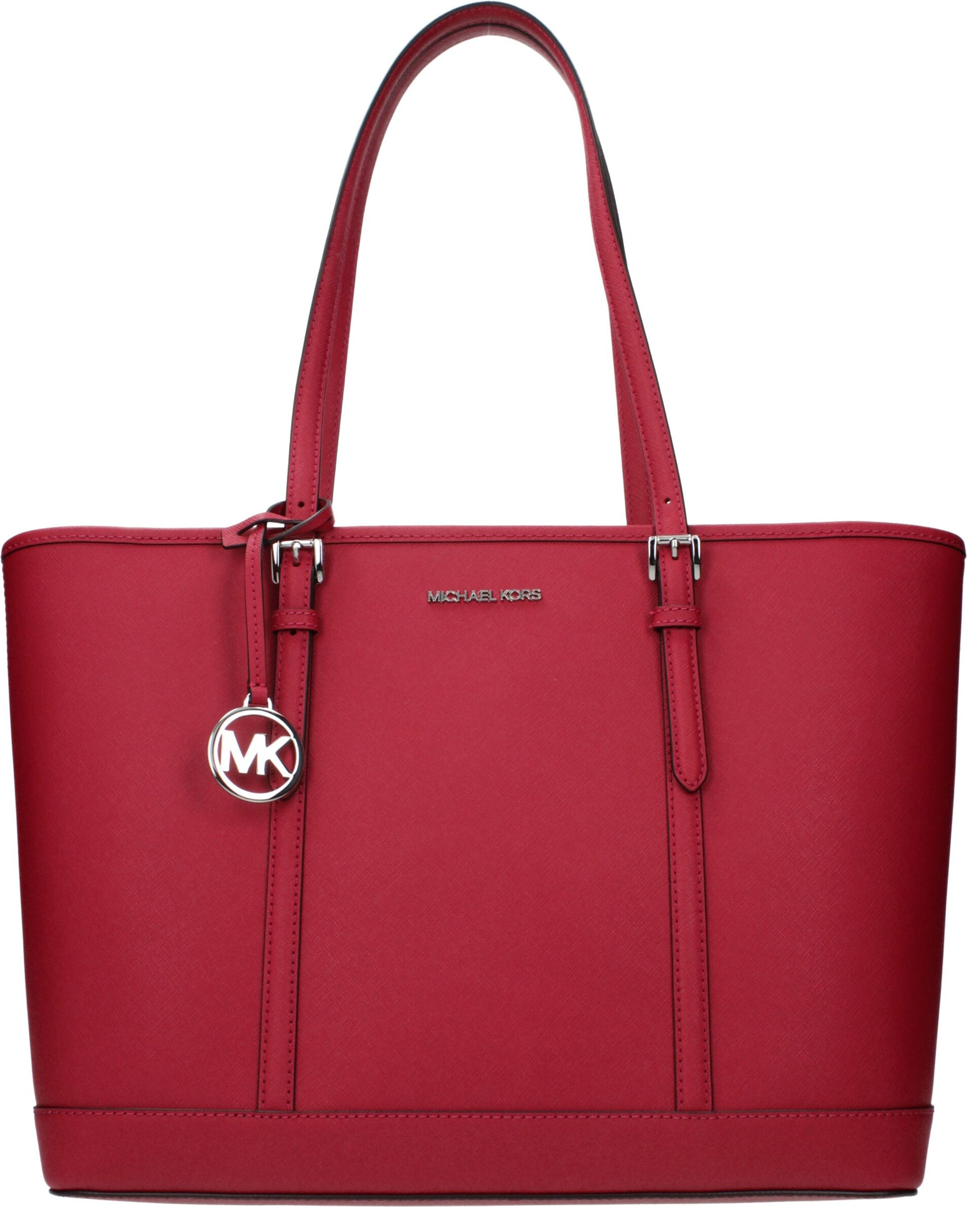 Красная кожаная сумка через плечо Michael Kors