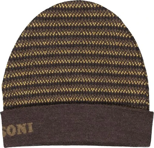 Коричневая шерстяная шапка Missoni