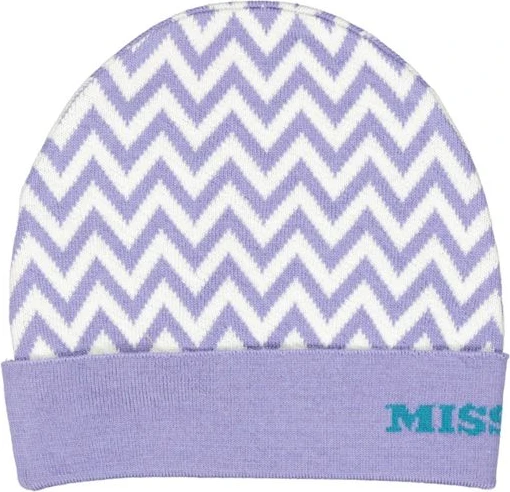 Фиолетовая шерстяная шапка от Missoni