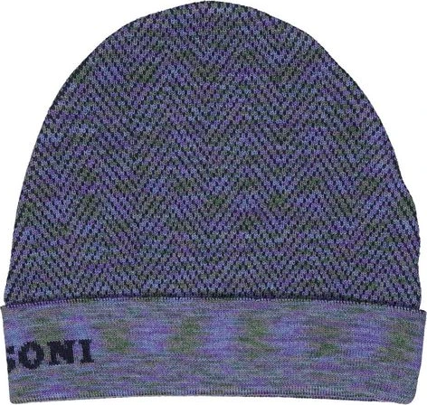 Фиолетовая шерстяная шапка-бини от Missoni
