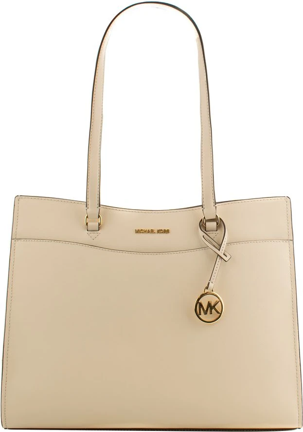 Бежевая кожаная сумка Michael Kors