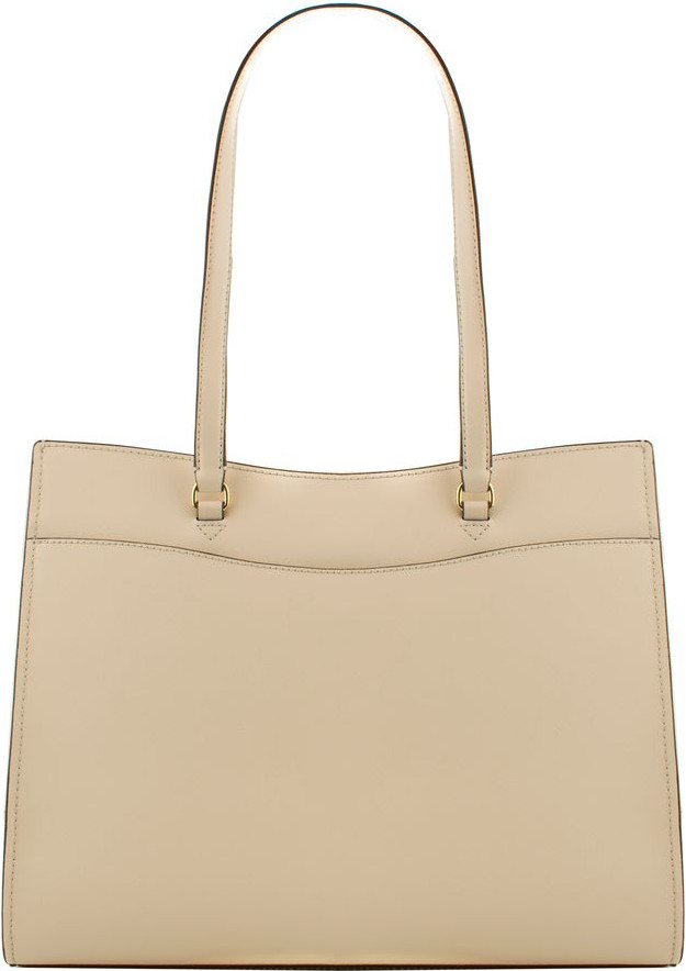 Бежевая кожаная сумка Michael Kors