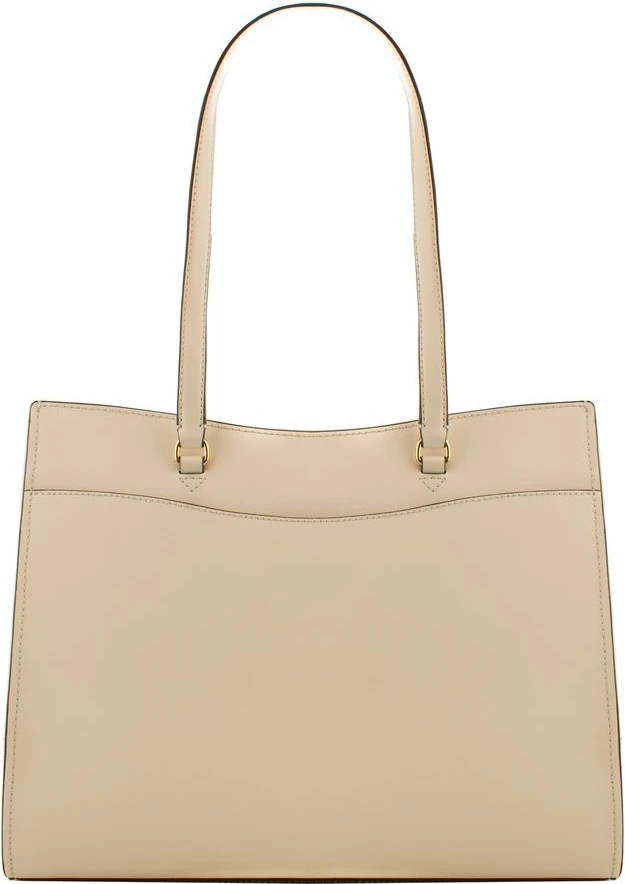 Бежевая кожаная сумка Michael Kors