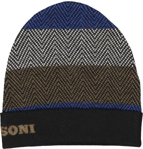 Синяя шерстяная шапка Missoni