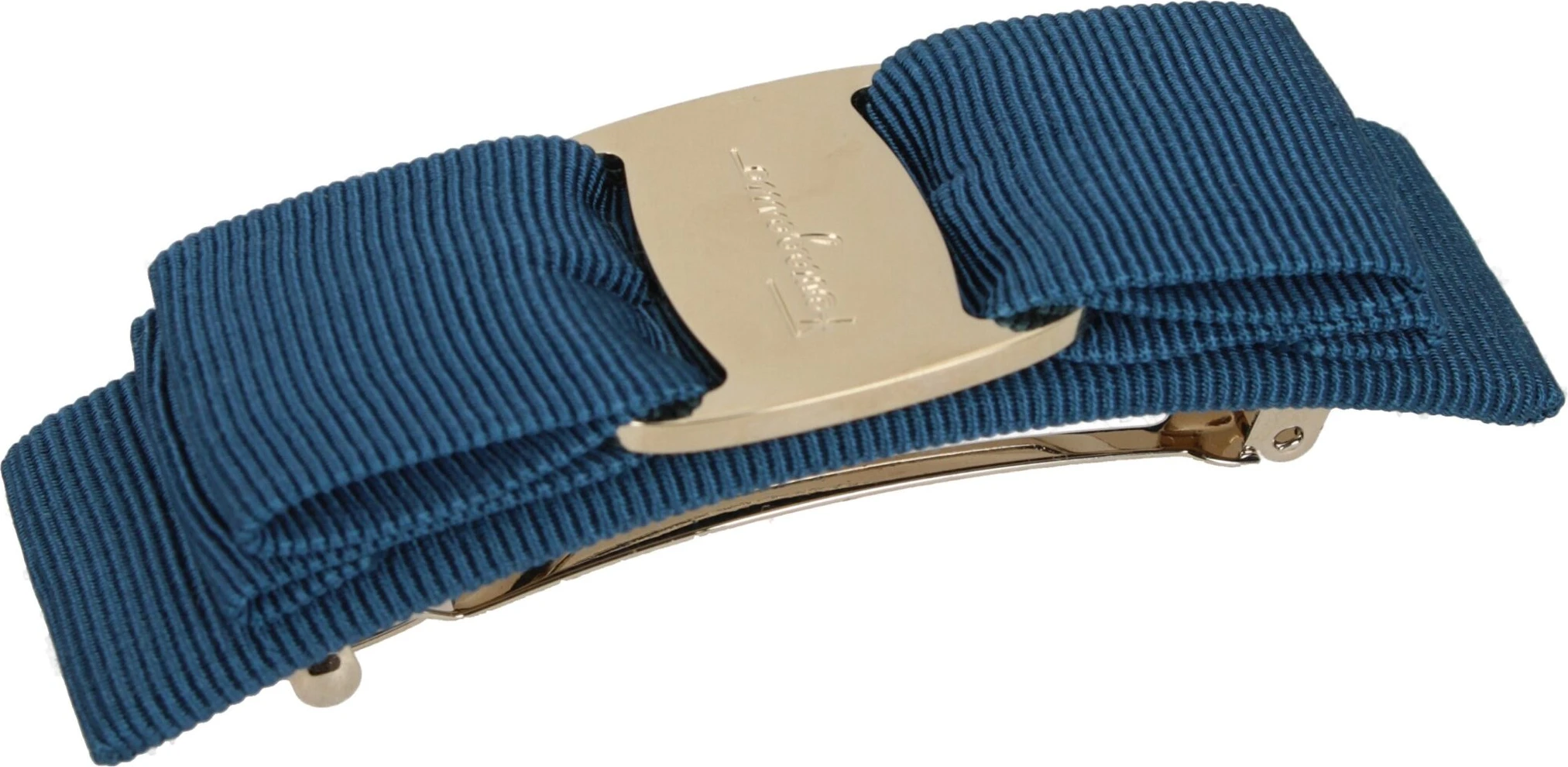 Синий тканевый бант для волос Salvatore Ferragamo