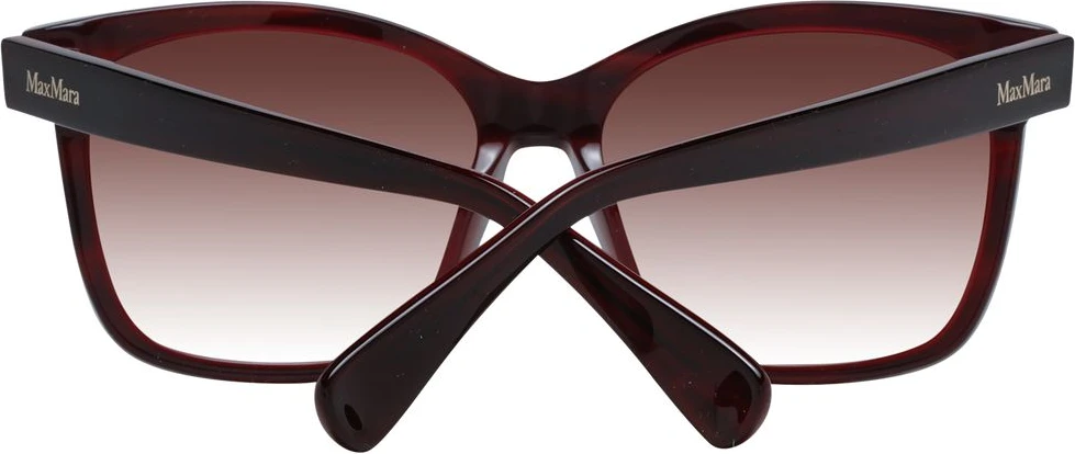 Бордовые пластиковые солнцезащитные очки Max Mara