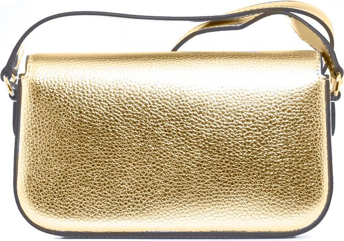 Золотая кожаная сумка через плечо Michael Kors