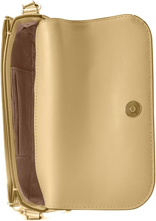 Золотая кожаная сумка через плечо Michael Kors