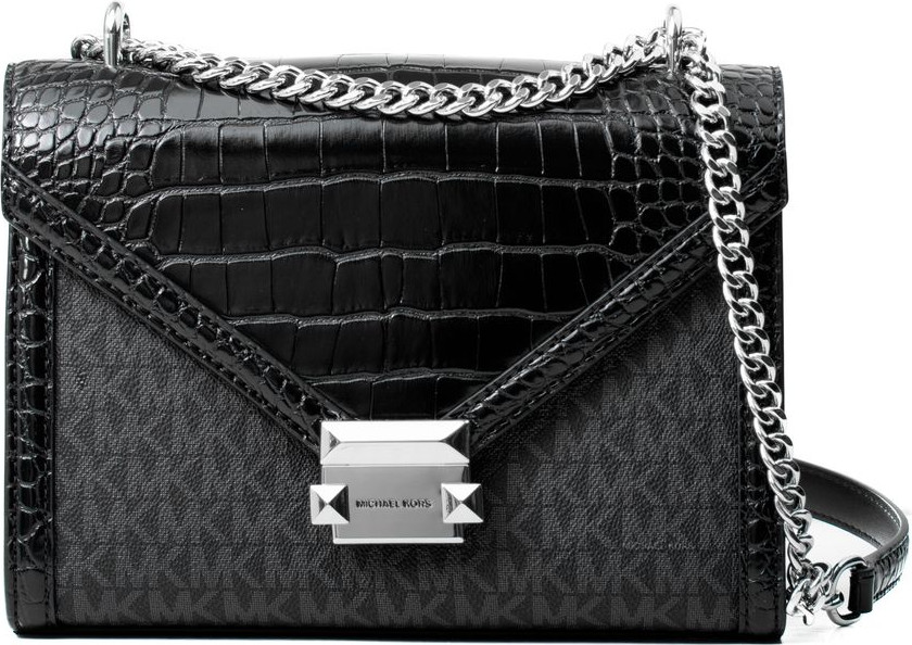 Черная текстильная сумка через плечо Michael Kors