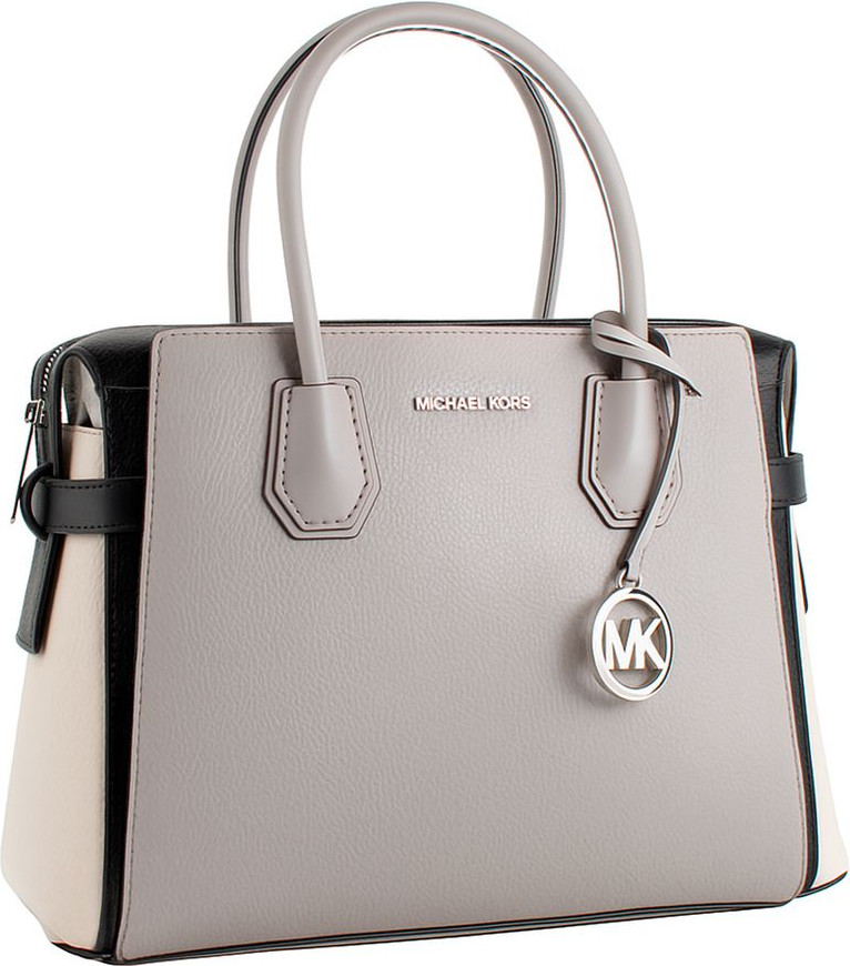 Серая кожаная сумка Michael Kors