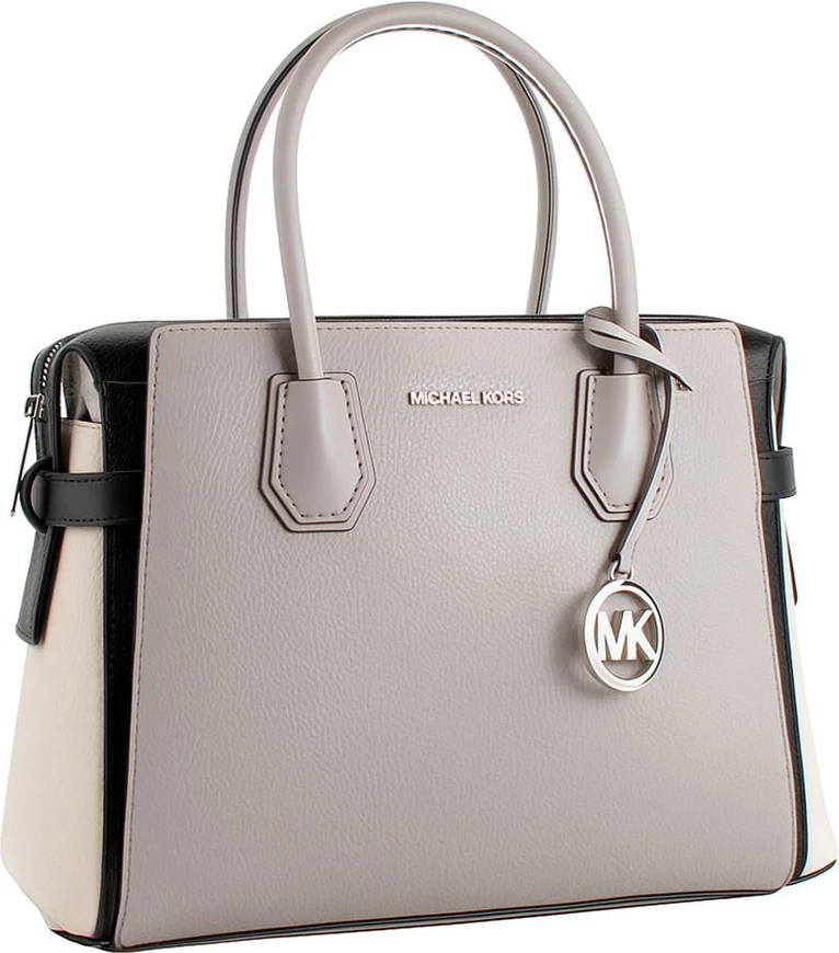 Серая кожаная сумка Michael Kors