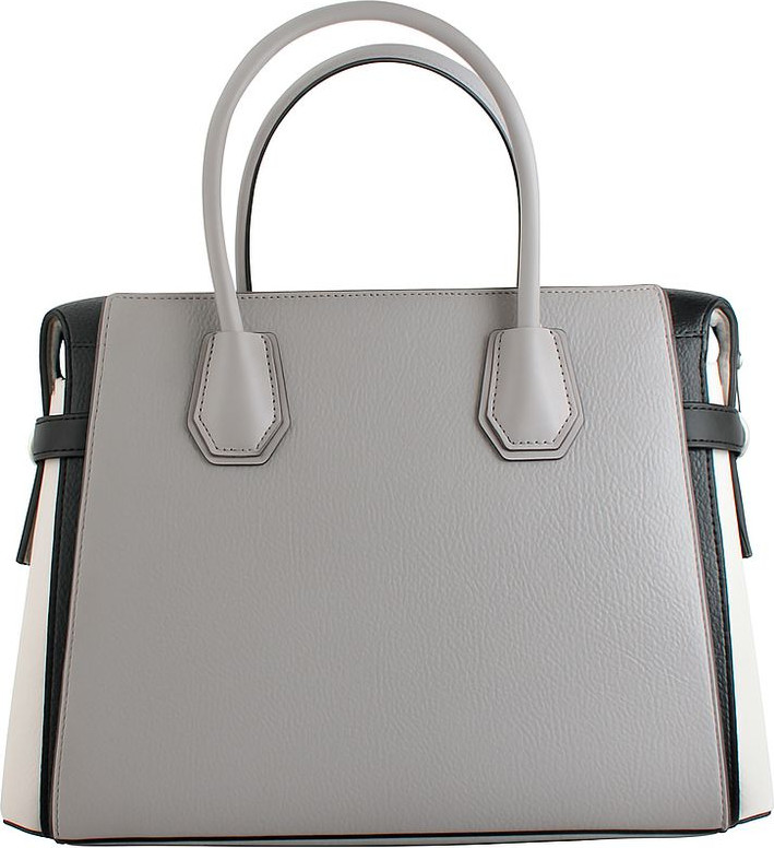 Серая кожаная сумка Michael Kors