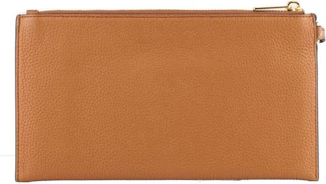 Brown Leather Clutch Bag Michael Kors
