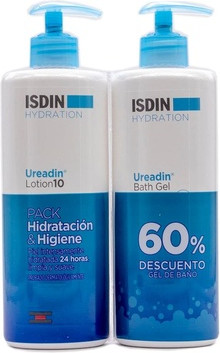 Isdin Ureadin Лосьон 10 Интенсивное увлажнение 400 мл и Гель для душа Ureadin 400 мл - Набор из 2 шт.