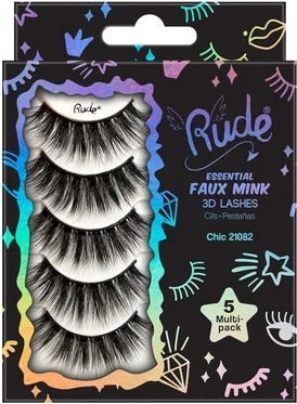 Накладные ресницы Rude Essential Faux Mink 3D Lashes, набор из 5 штук, Шик