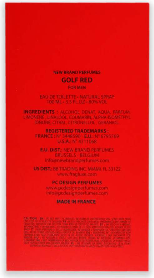 Туалетная вода New Brand Golf Red