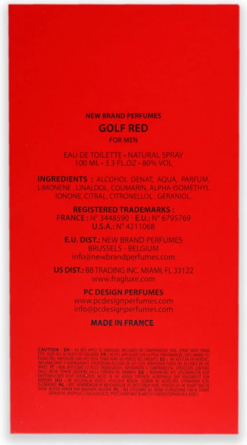Туалетная вода New Brand Golf Red