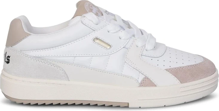 Кроссовки Palm Angels из белой телячьей кожи, низкие