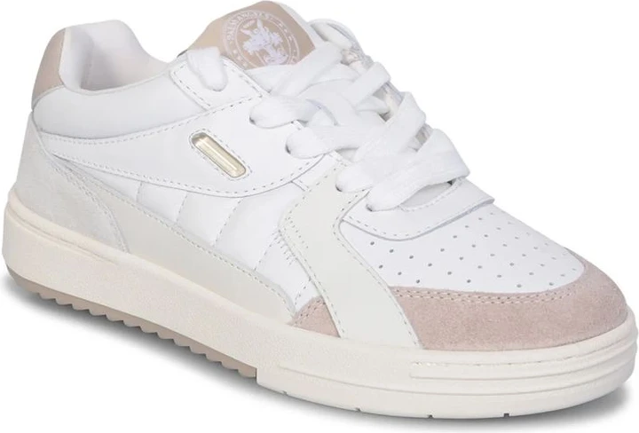 Кроссовки Palm Angels из белой телячьей кожи, низкие