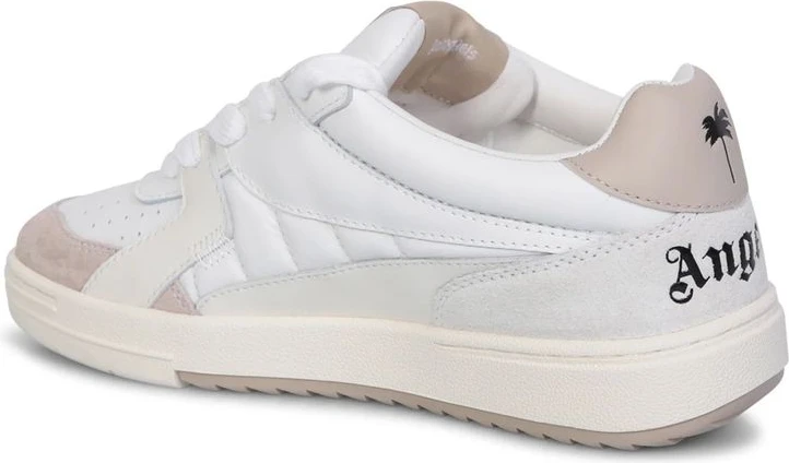 Кроссовки Palm Angels из белой телячьей кожи, низкие