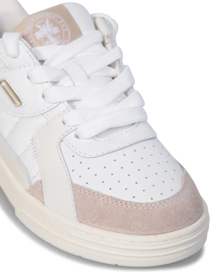 Кроссовки Palm Angels из белой телячьей кожи, низкие