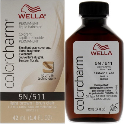 Стойкая жидкая краска для волос Wella 511 5n Светло-каштановый