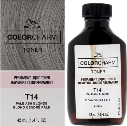 Стойкий жидкий тонер Wella T14 Пепельно-русый