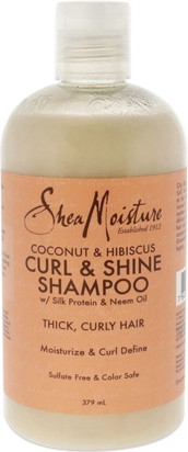 Шампунь Shea Moisture Кокос Гибискус для кудрявых и блестящих волос