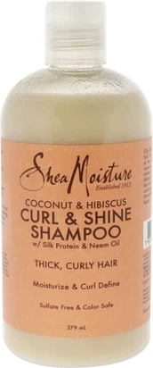 Шампунь Shea Moisture Кокос Гибискус для кудрявых и блестящих волос