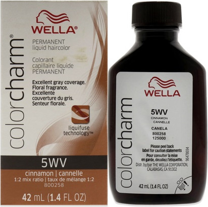 Стойкая жидкая краска для волос Wella 5wv Корица