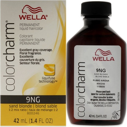 Стойкая жидкая краска для волос Wella Песочный блонд
