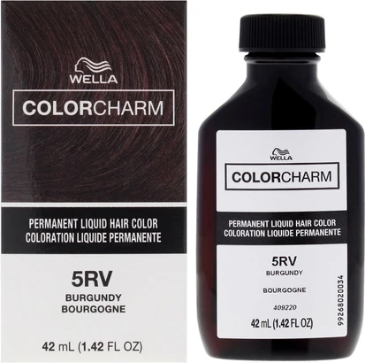 Стойкая жидкая краска для волос Wella 5RV Burgundy