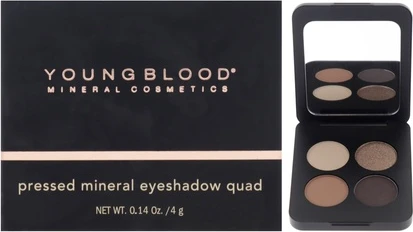 Youngblood Pressed Mineral Eyeshadow Quad Taupe Smoke