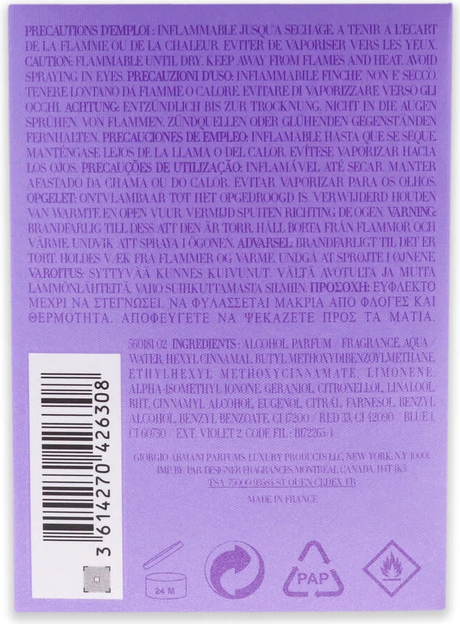 Eau de Parfum Giorgio Armani Diamonds Violet