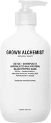 Шампунь Grown Alchemist с гидролизованным шелком, ликопином и шалфеем для детоксикации