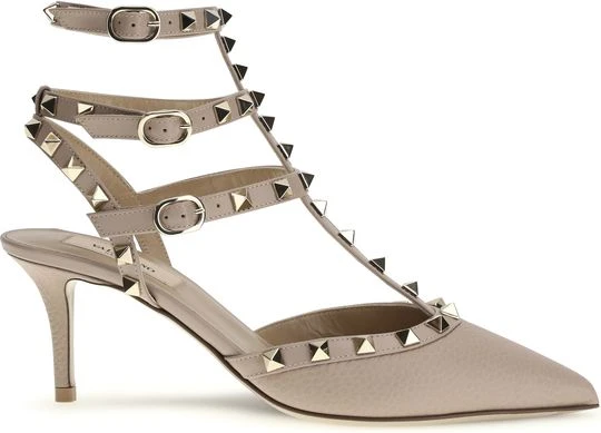 Pumps Valentino Garavani Gray Calf Leather Bos Taurus Pumps