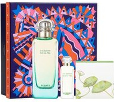 Hermes Un Jardin Sur Le Nil Подарочный набор Туалетная вода 100 мл, Твердое мыло 50 г и Мини-туалетная вода 75 мл