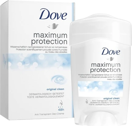 Anti-perspirant Cream Stick Dove Maximum Protection Original Clean