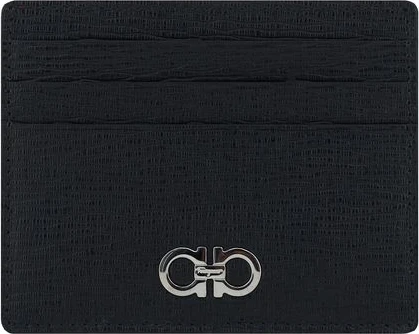 Черный кожаный бумажник Bos Taurus от Ferragamo