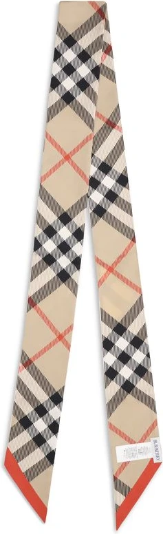 Шарф Burberry Бежевый Шелковый Шарф